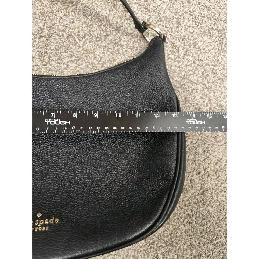 Kate Spade New York‎ Black Pebbled Leather Hobo Shoulder Bag Purse